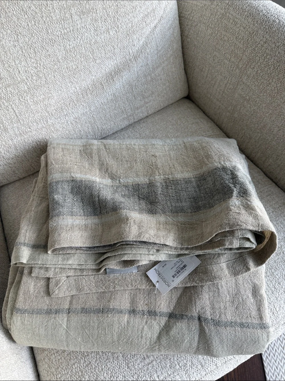 NWT Parachute Linen Heritage Linen Bed Cover $349 MSRP